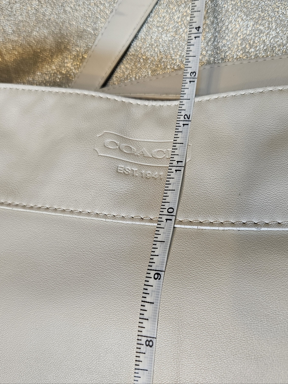 Coach Zoe Ivory Leather Hobo Shoulder Bag - Picture 12 of 16